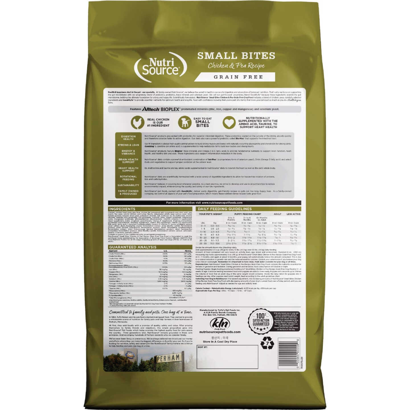 NutriSource 4 Lb. Small Bites Chicken & Pea Recipe Grain Free Dog Food Image 7