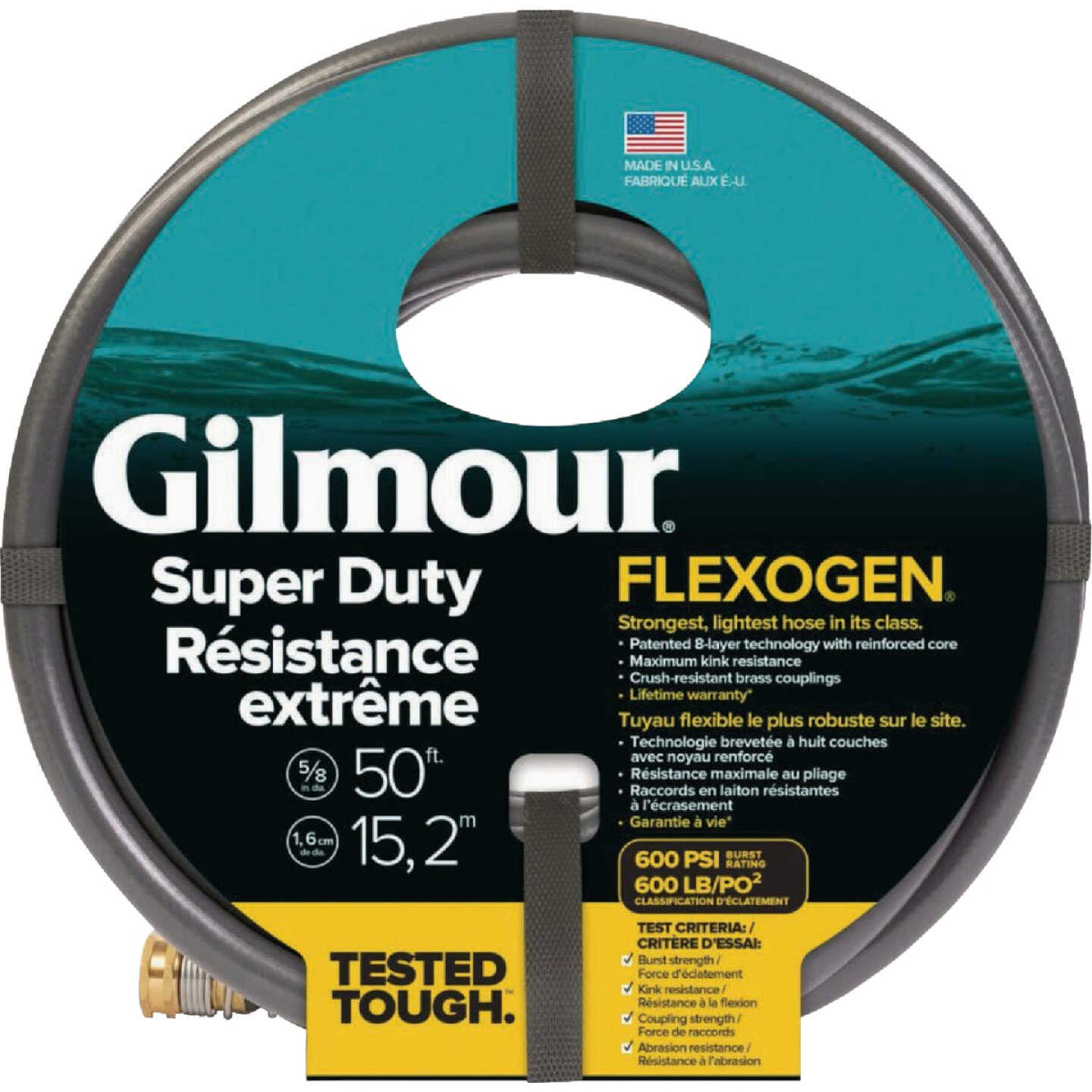 Gilmour Flexogen 5/8 In. Dia. x 50 Ft. L. Super Duty Garden Hose Image 1