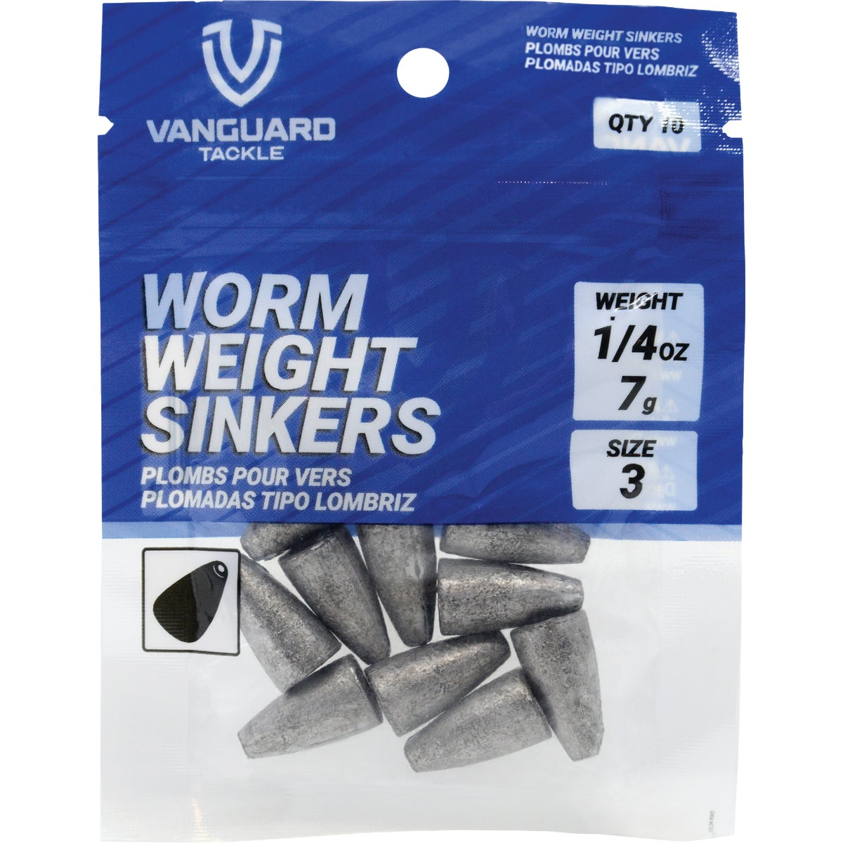 Vanguard 1/2 Oz. Worm Weights (5-Pack)