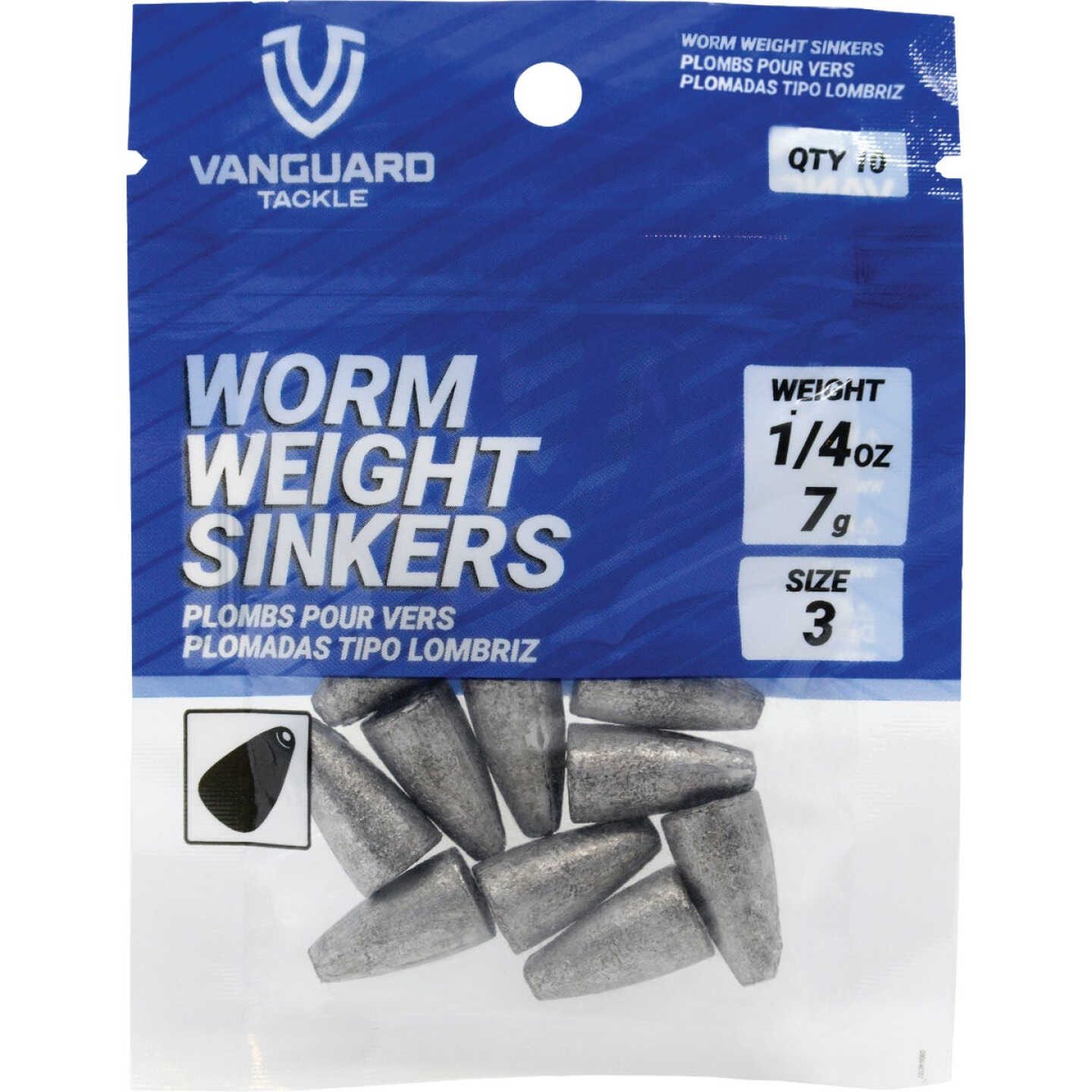 Vanguard 1/2 Oz. Worm Weights (5-Pack) Image 1