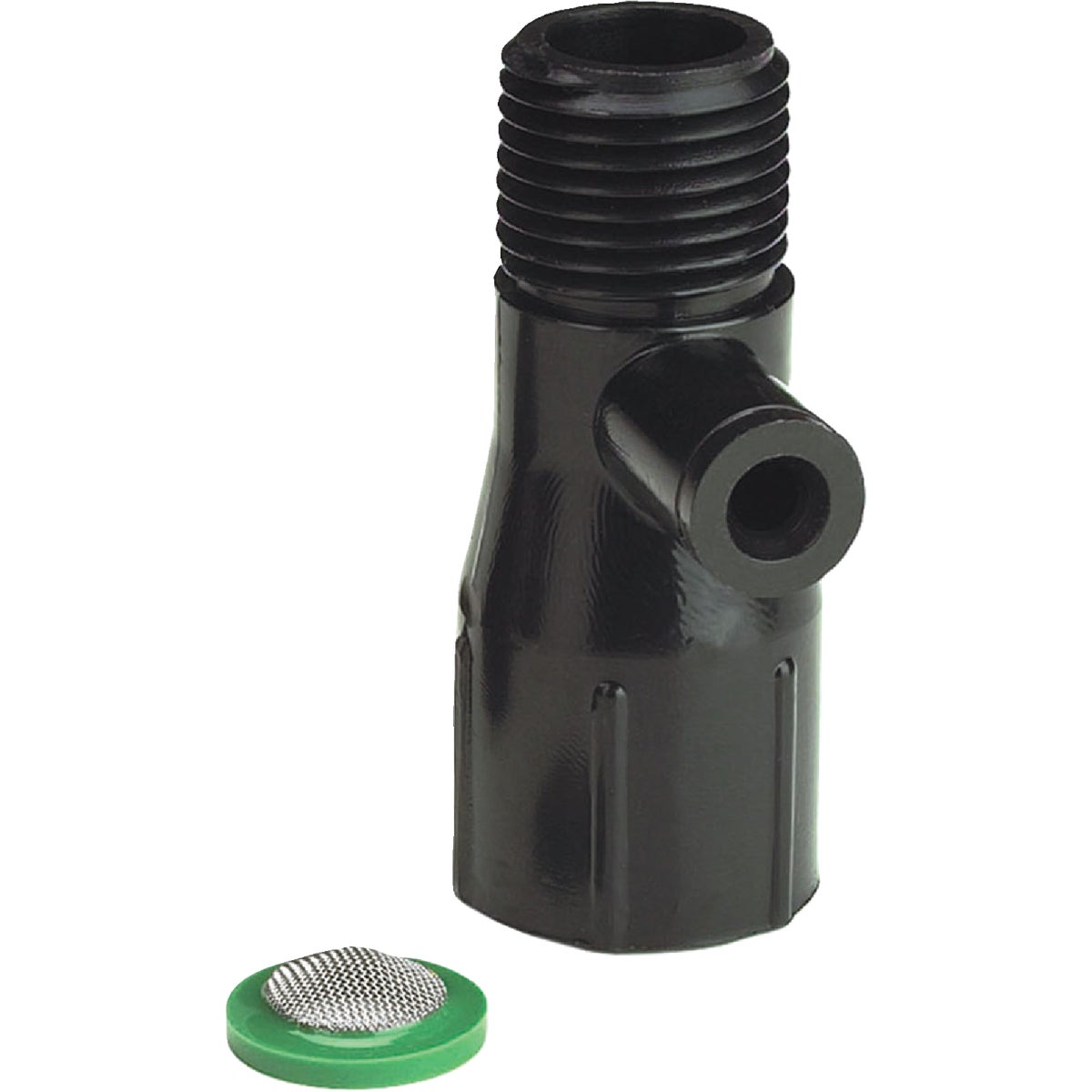 Raindrip 1/2 In. Female Pipe Thread x 1/4 In. Barb x 1/2 In. Male Pipe Thread Drip Line Tap-Off Sprinkler-To-Drip-Adapter Image 2