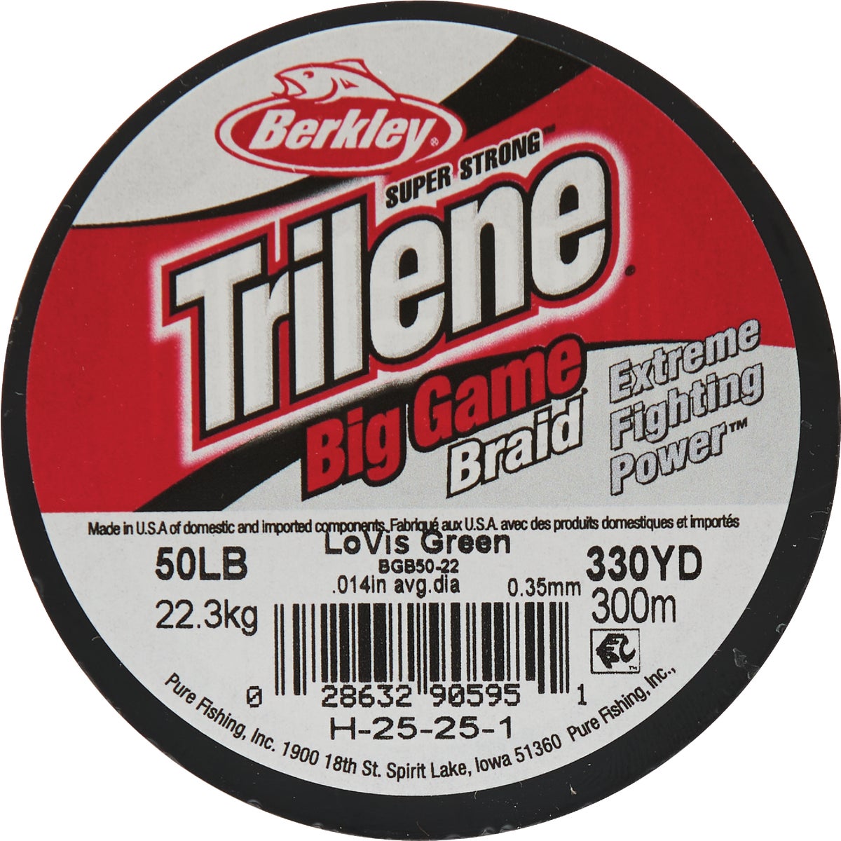 Berkley Trilene Big Game Braid 50 Lb. 328 Yd. Lo-Vis Green Fishing Line Image 3