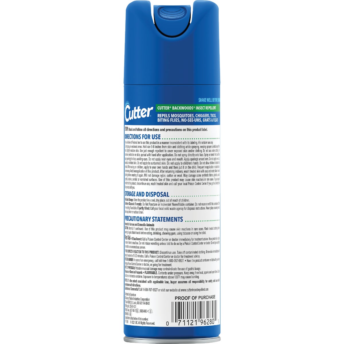 Cutter Backwoods 6 Oz. Insect Repellent Aerosol Spray Image 3