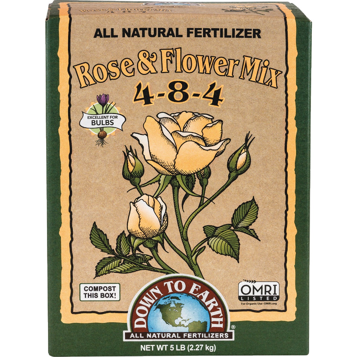 Down To Earth 15 Lb. 4-8-4 Rose & Flower Mix