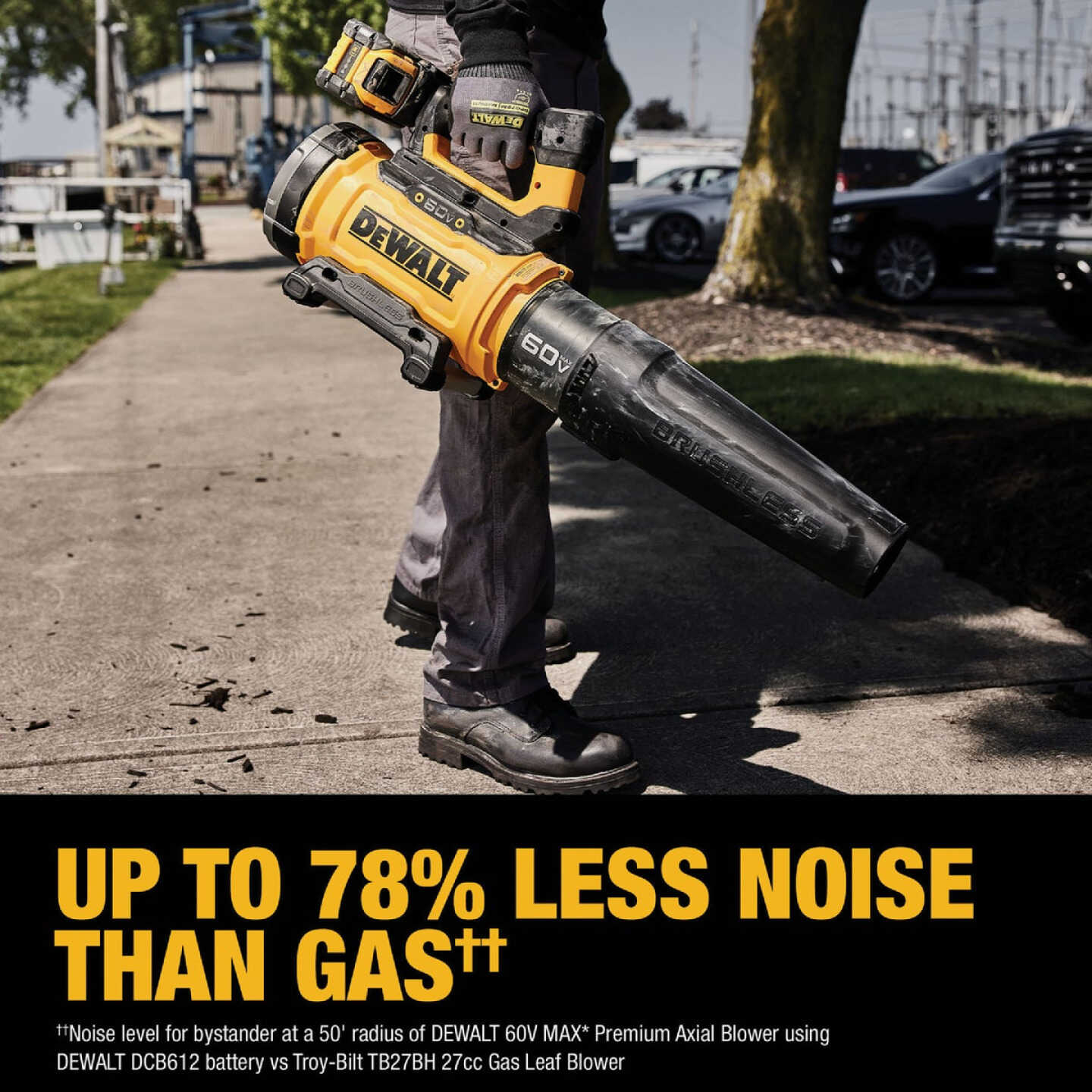 DEWALT 60V MAX Brushless High Power Cordless Blower Kit with FLEXVOLT 12.0 Ah Battery & Fast Charger Image 4