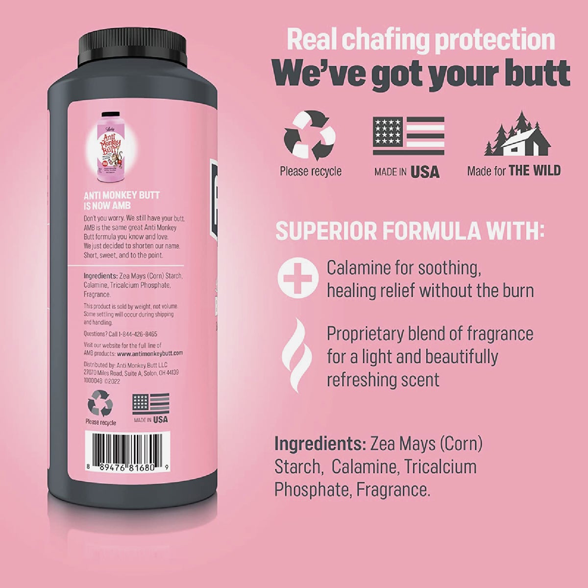 Lady Anti Monkey Butt 8 Oz. Satin Smooth Body Powder Image 3