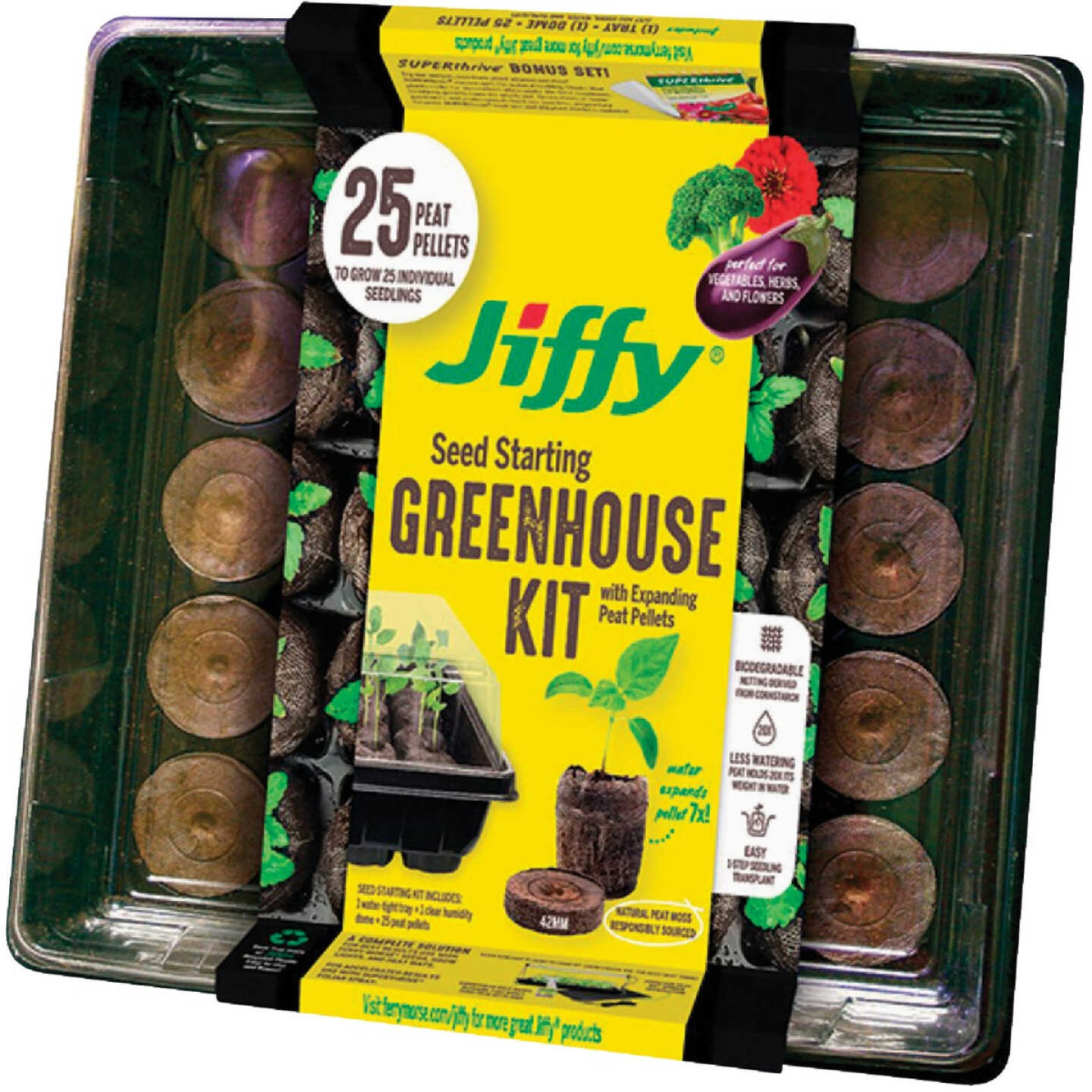 Jiffy Professional 25-Cell Seed Starting Greenhouse with SUPERthrive Image 1