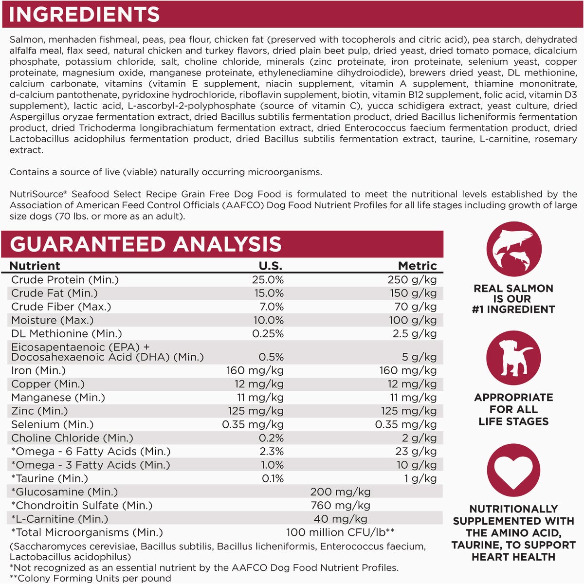 NutriSource 26 Lb. Seafood Select Recipe Grain Free Dog Food Image 3