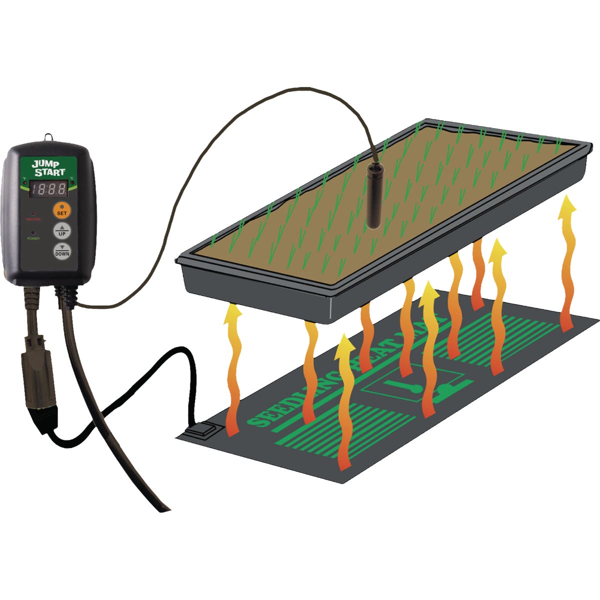 Hydrofarm Jump Start Digital Plant Heat Mat Temperature Control Image 3