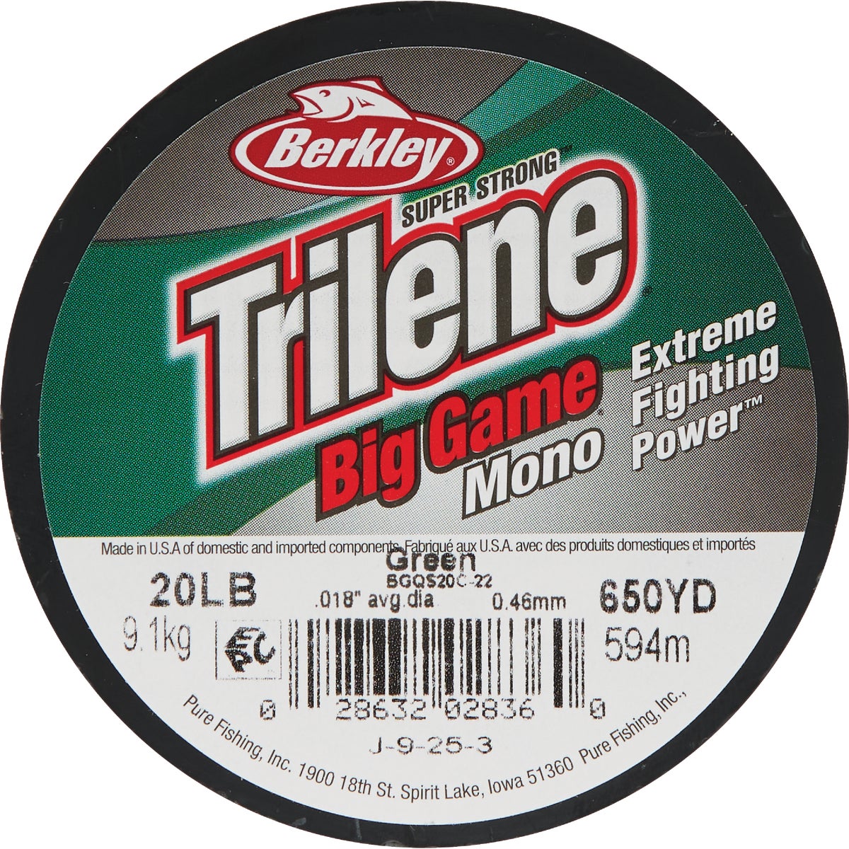 Berkley Trilene Big Game 20 Lb. 650 Yd. Green Monofilament Fishing Line Image 3