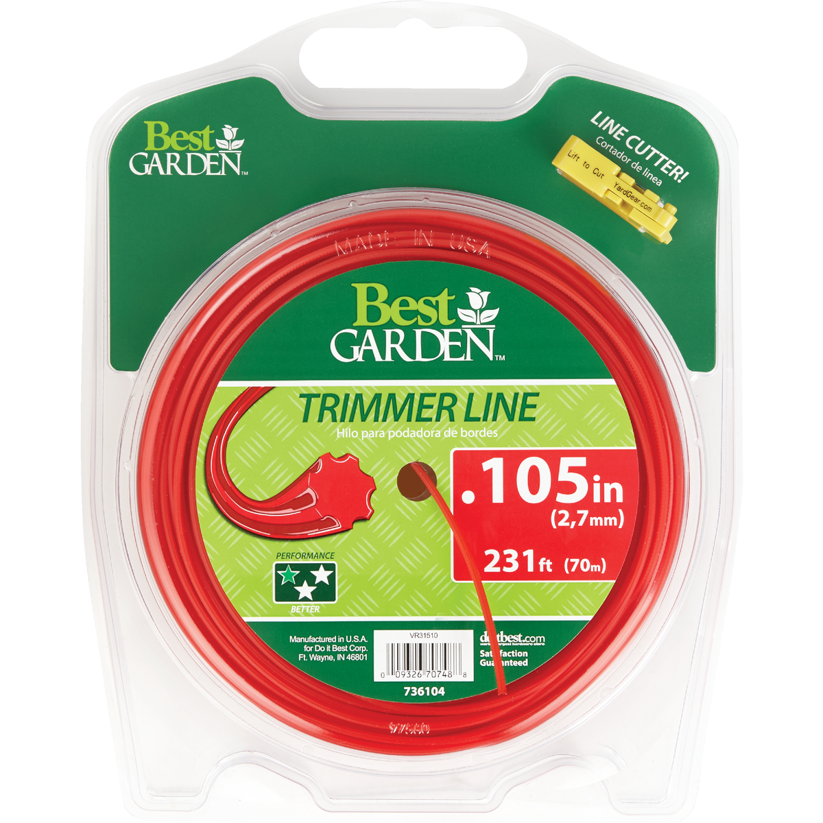 Best Garden 0.105 In. x 231 Ft. Universal Geared Trimmer Line Image 1