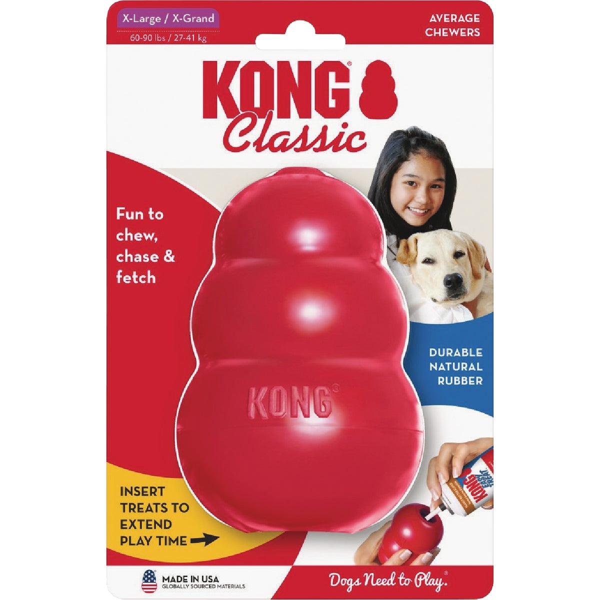 Kong Classic XL Dog Chew Toy, 60 to 90 Lb.