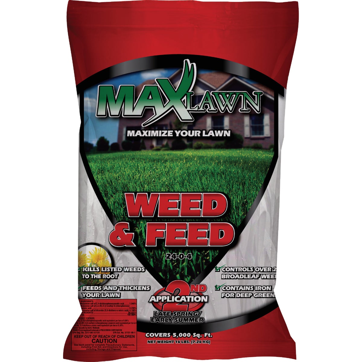 MaxLawn Weed & Feed 5000 Sq. Ft. 24-0-4 Lawn Food
