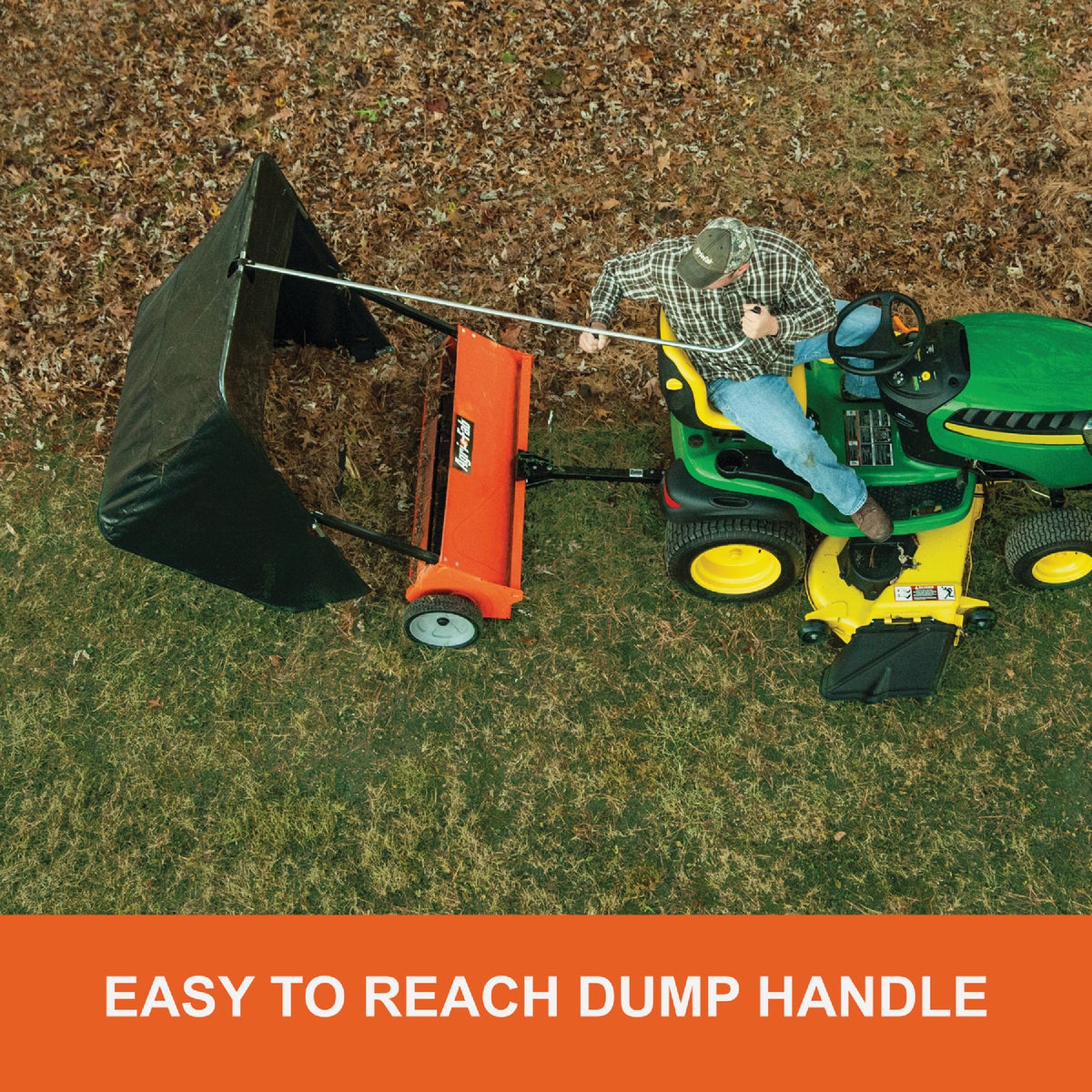Agri-Fab 44 In. Wide Offset Steel Tow-Behind Lawn Sweeper Image 3
