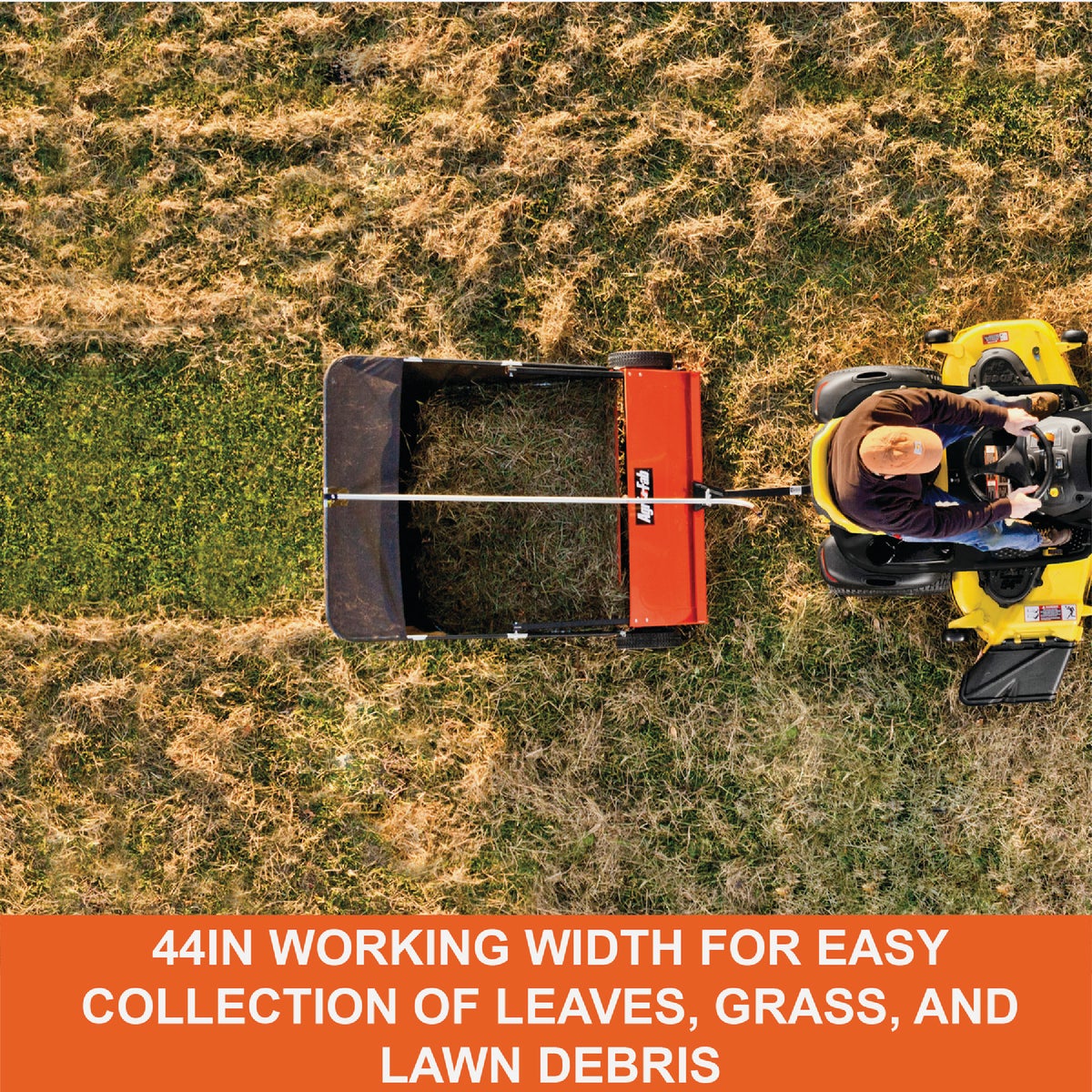 Agri-Fab 44 In. Wide Offset Steel Tow-Behind Lawn Sweeper Image 6