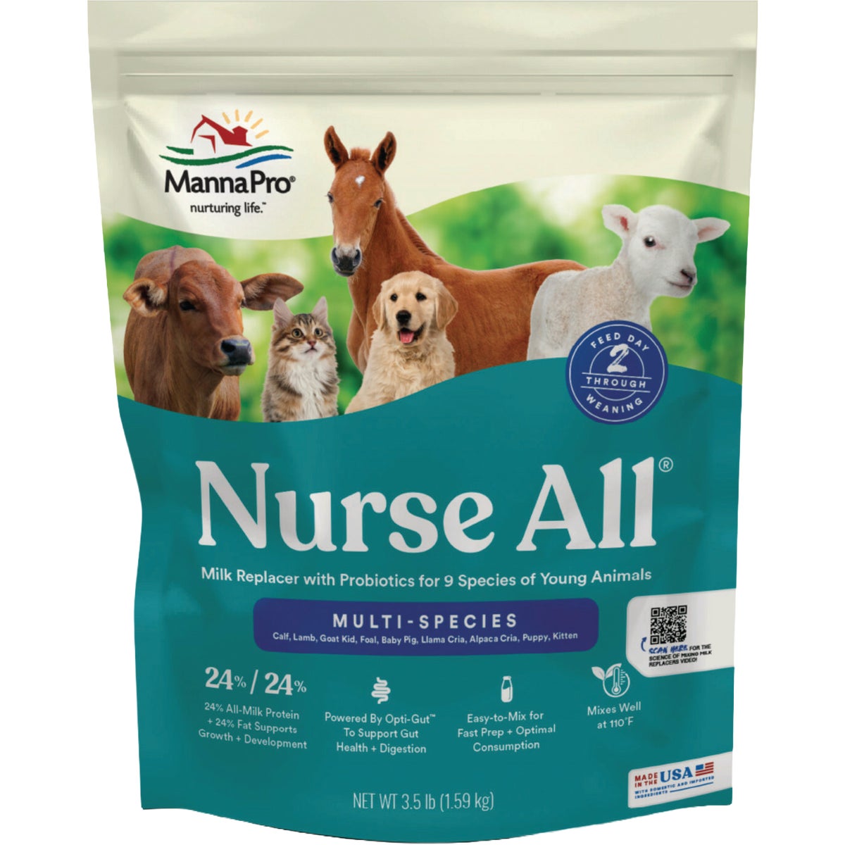 Manna Pro Nurse All 3.5 Lb. Multi-Species Milk Replacer Image 1