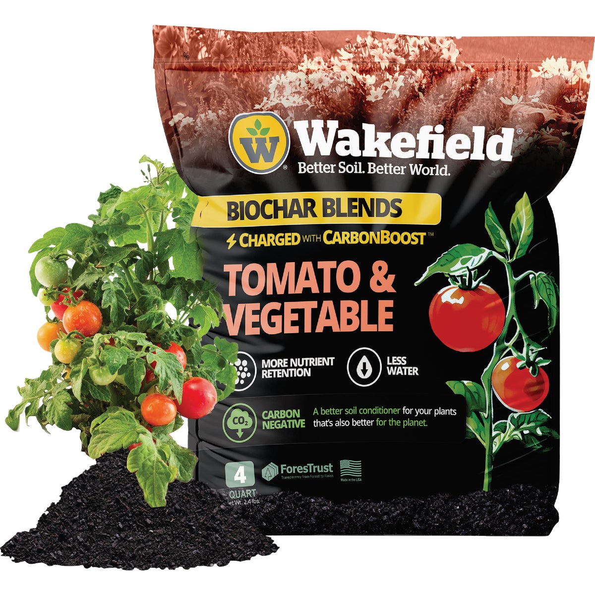 Wakefield Biochar 4 Qt. Tomato & Vegetable Soil Mix Image 3