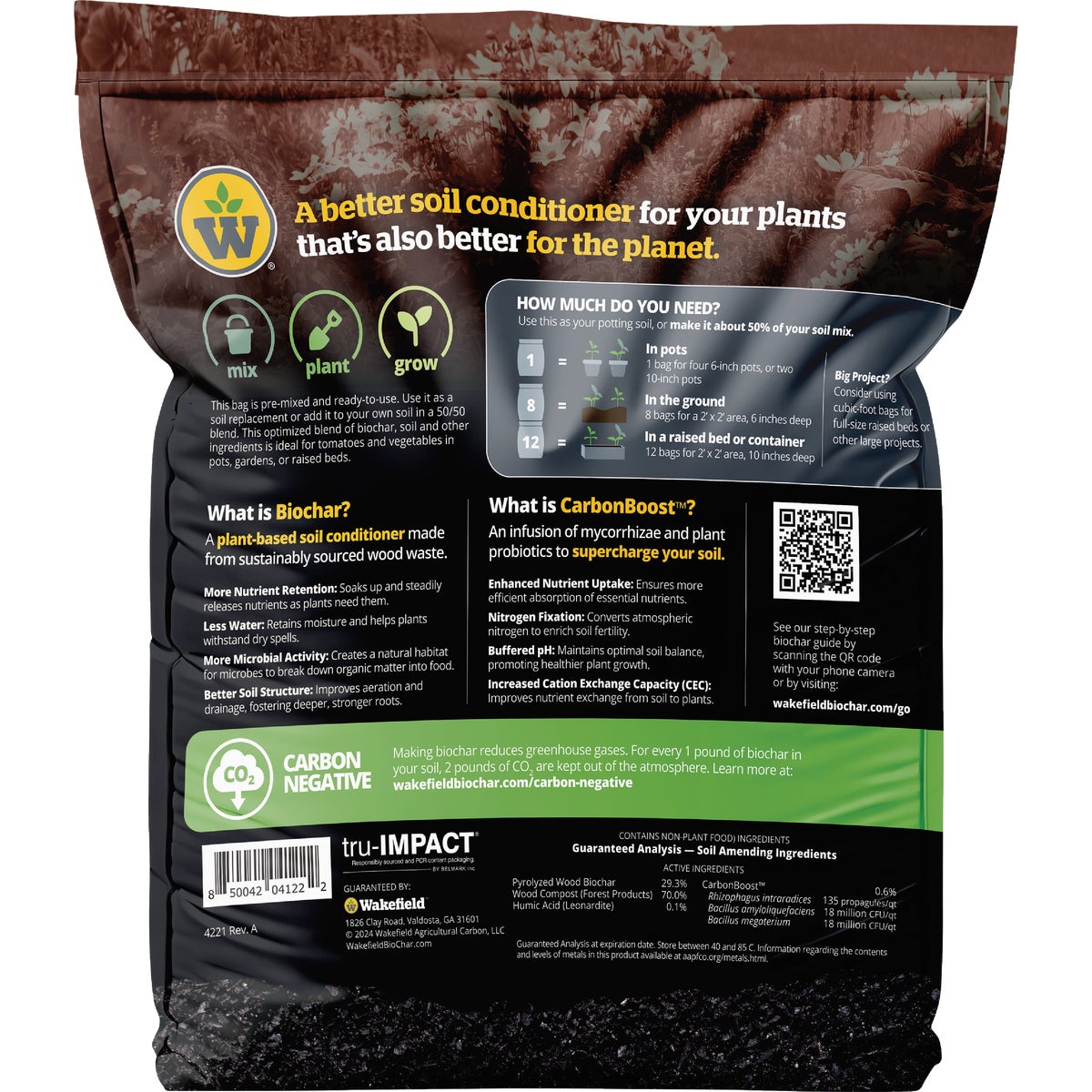 Wakefield Biochar 4 Qt. Tomato & Vegetable Soil Mix Image 2