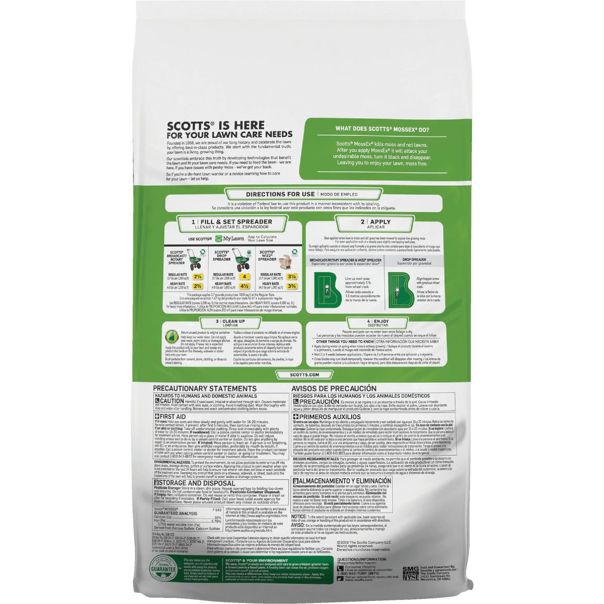 Scotts MossEx 18.37 Lb. 5000 Sq. Ft. Moss Killer For Lawns  Image 5
