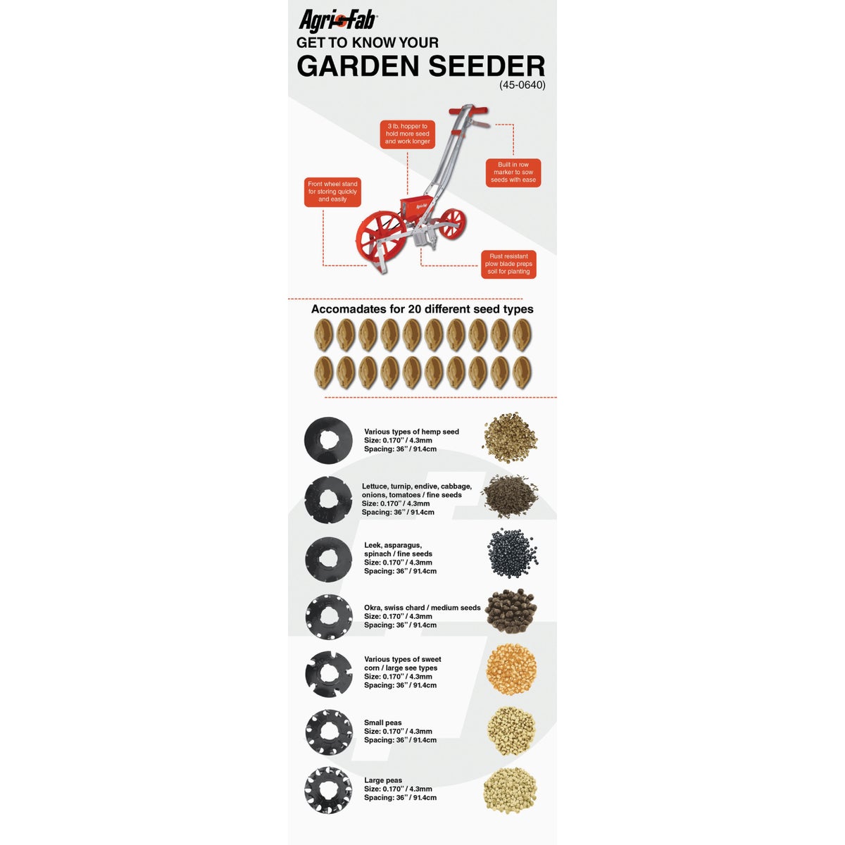 Agri-Fab 3 Lb. Garden Seeder Image 3