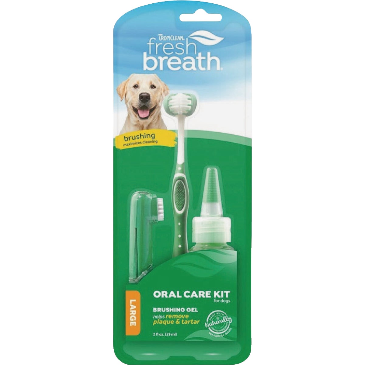 Boss Pet TropiClean Fresh Breath Large Pet Oral Care Kit