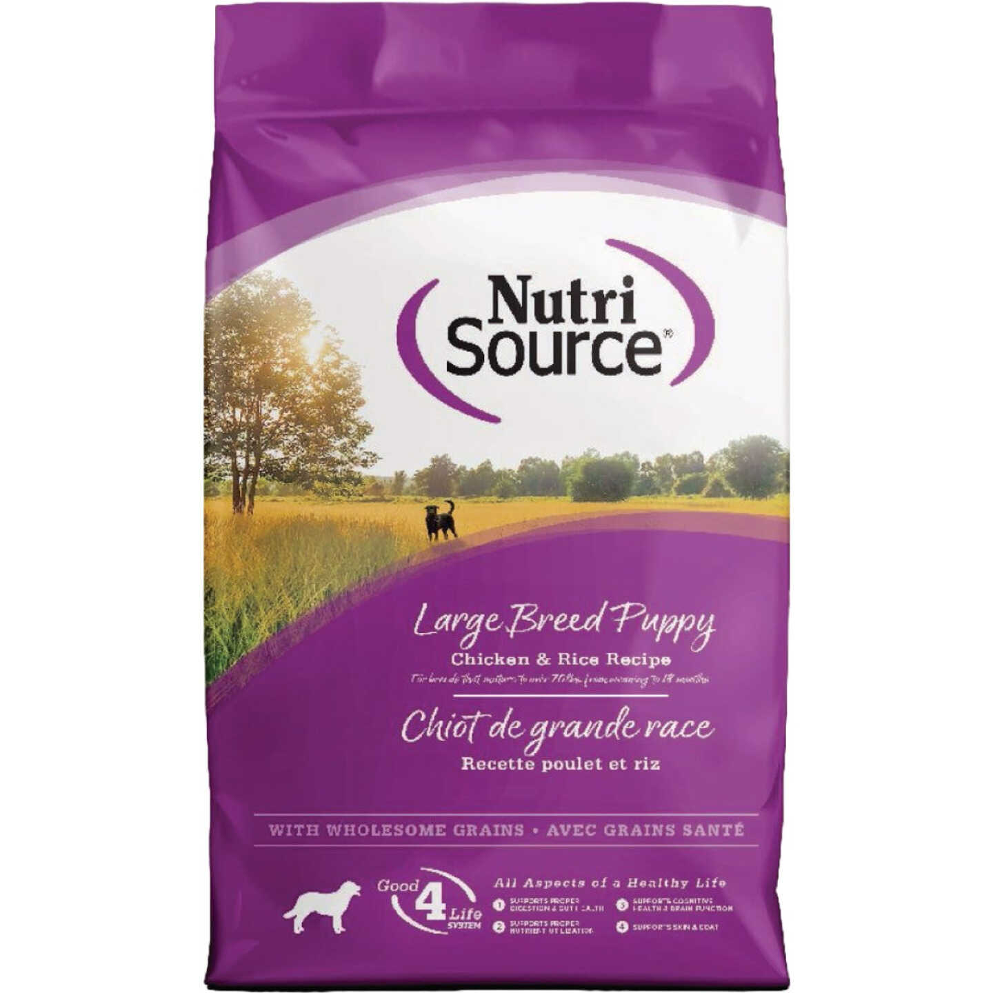 NutriSource 12 Lb. Large Breed Puppy Chicken & Rice Recipe Dog Food Image 1