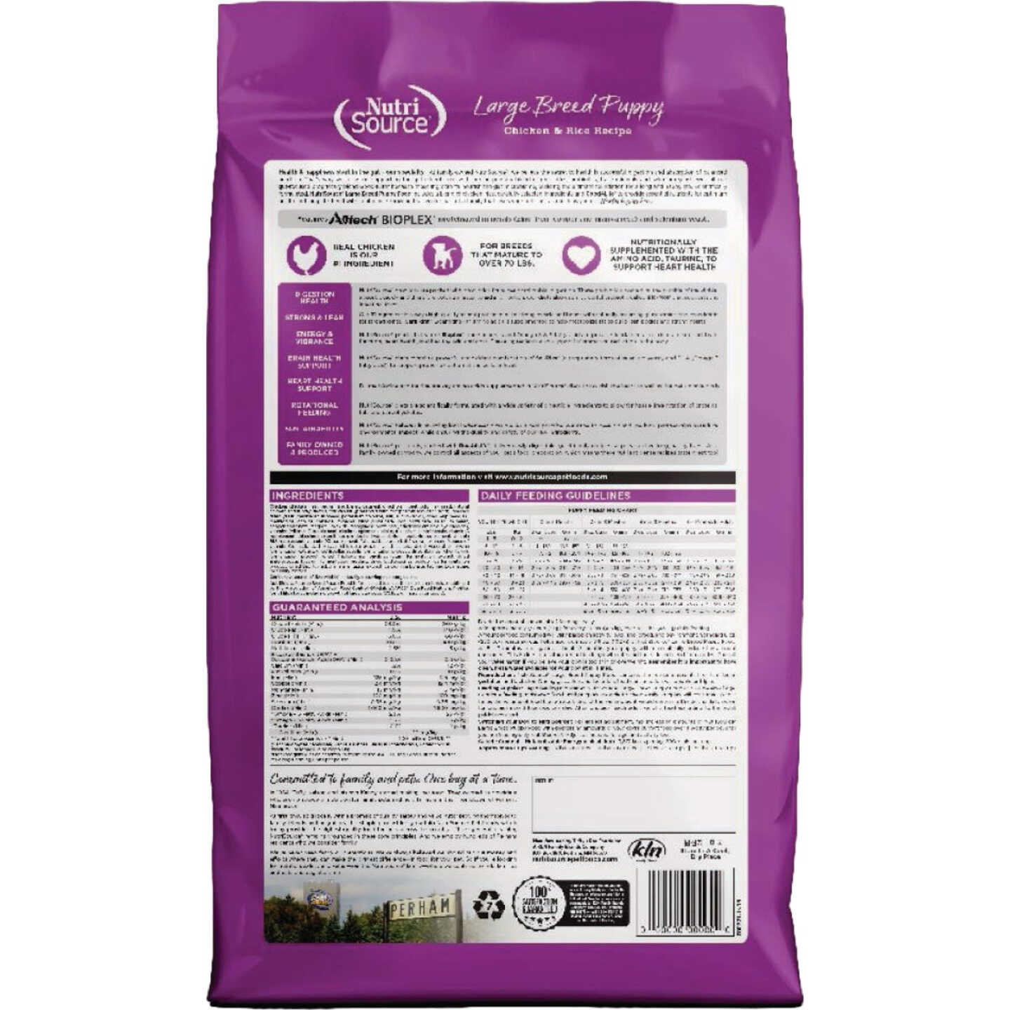 NutriSource 12 Lb. Large Breed Puppy Chicken & Rice Recipe Dog Food Image 7