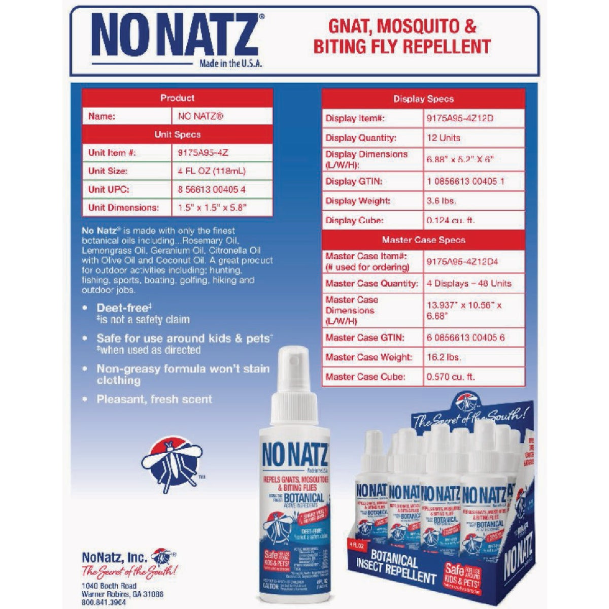 No Natz 4 Oz. Pump Spray Insect Repellent Image 2