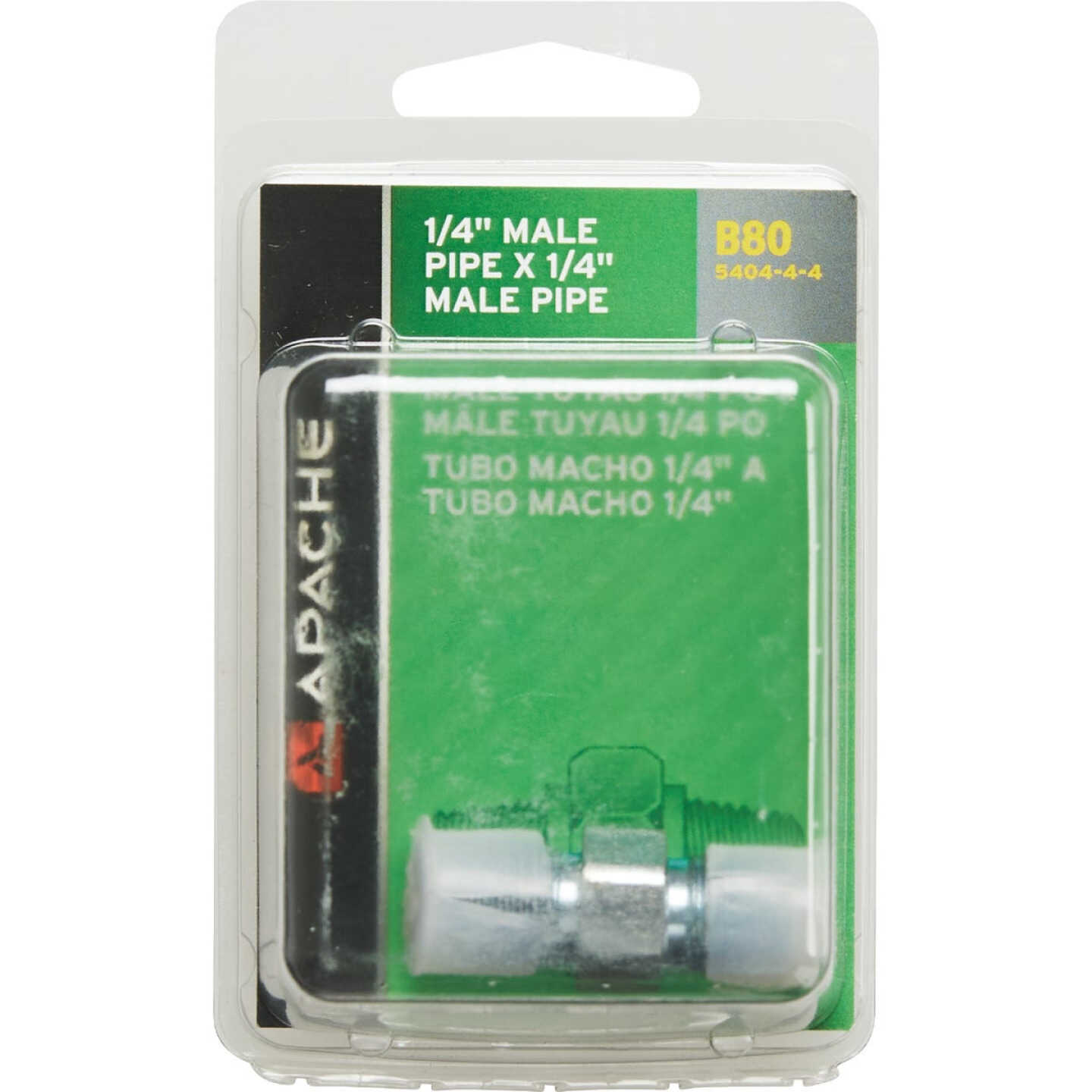 Apache 1/4 In. Male Pipe x 1/4 In. Male Pipe Hydraulic Hose Adapter Image 2