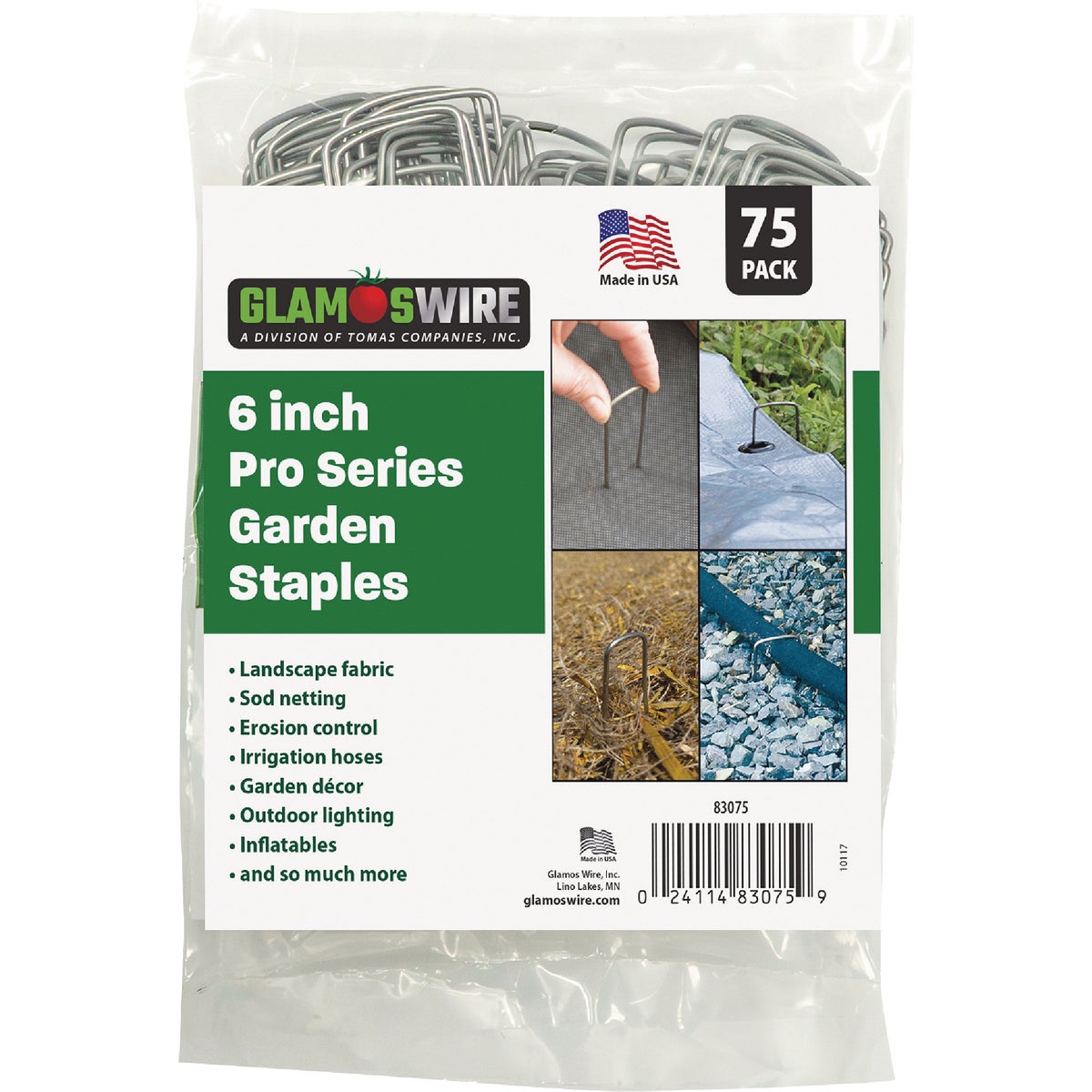 Glamos 6 In. Pro Series Garden Staple (75-Pack) Image 2
