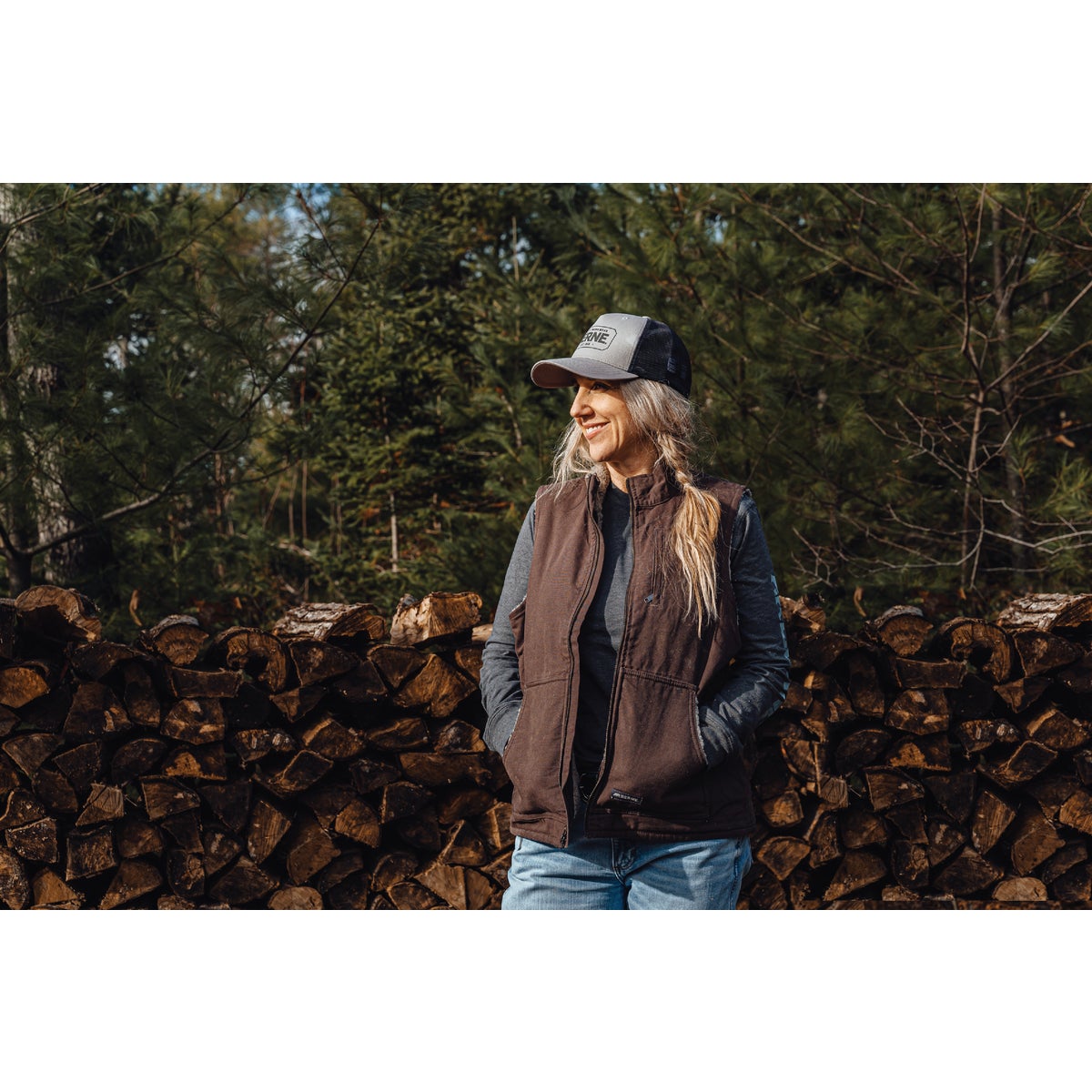 Berne Softstone Women's Large Tuscan Sherpa-Lined Vest Image 2