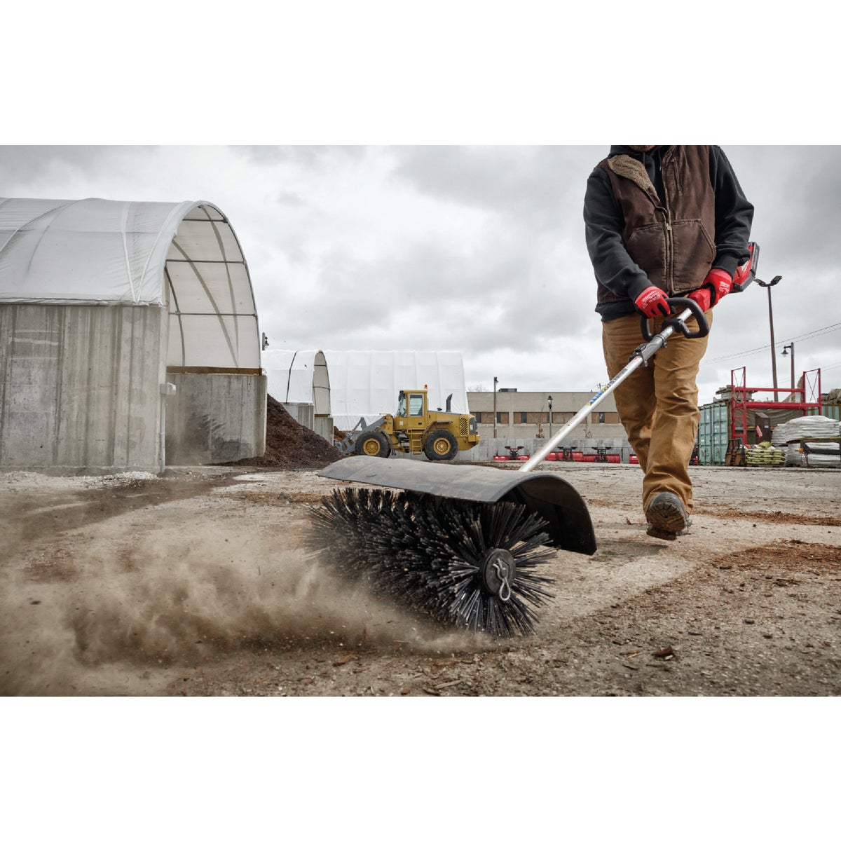Milwaukee M18 FUEL Bristle Brush Attachment for QUIK-LOK Attachment System Image 2