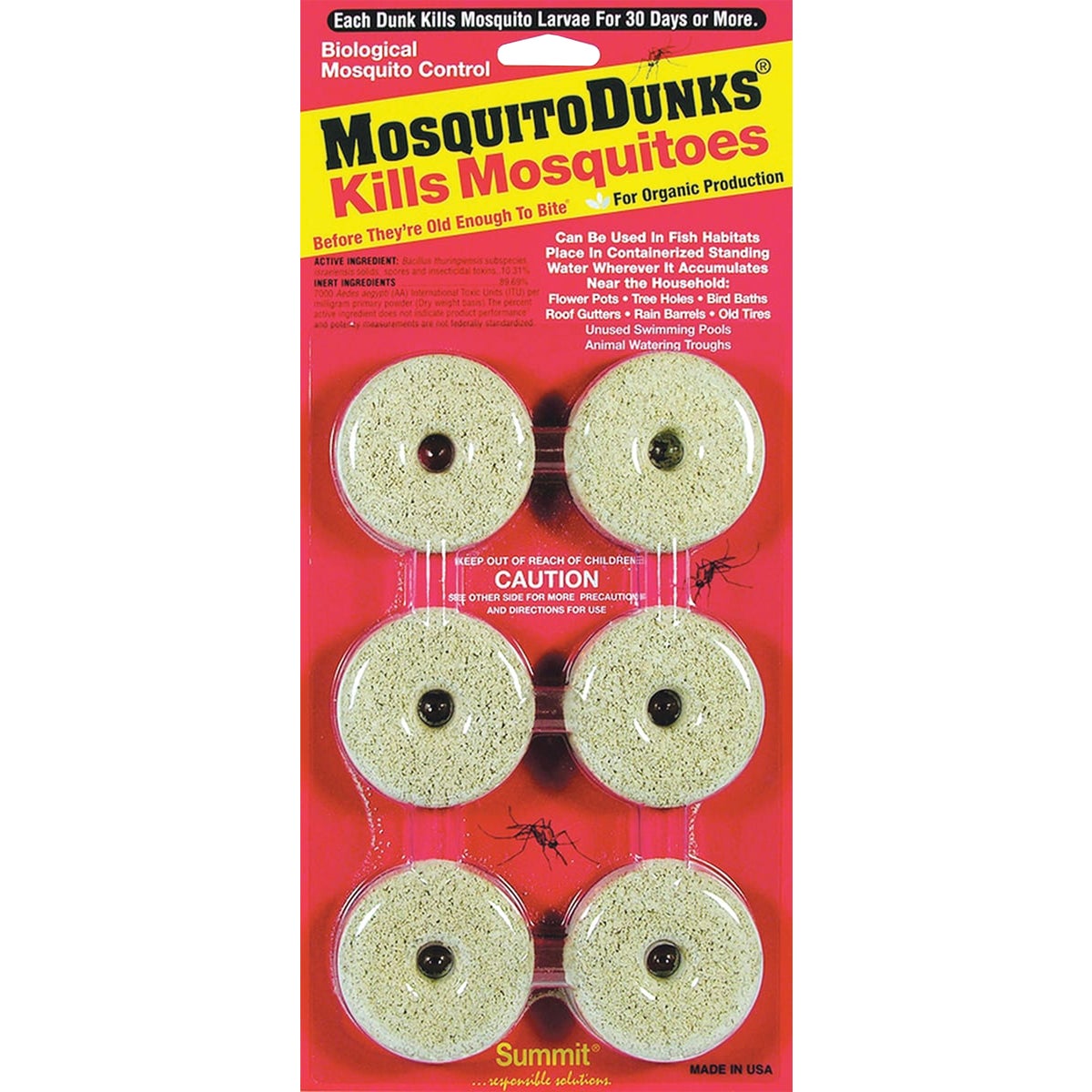 Mosquito Dunks Ready To Use Tablet Mosquito Killer (6-Pack)