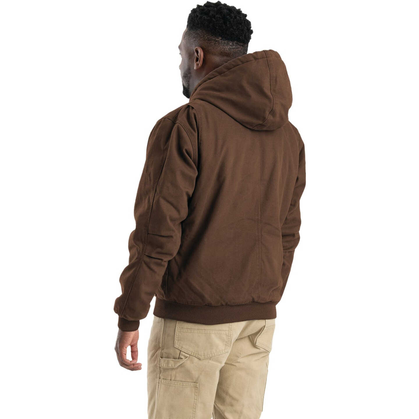 Berne Heartland Men's Medium Bark Hooded Work Jacket Image 4