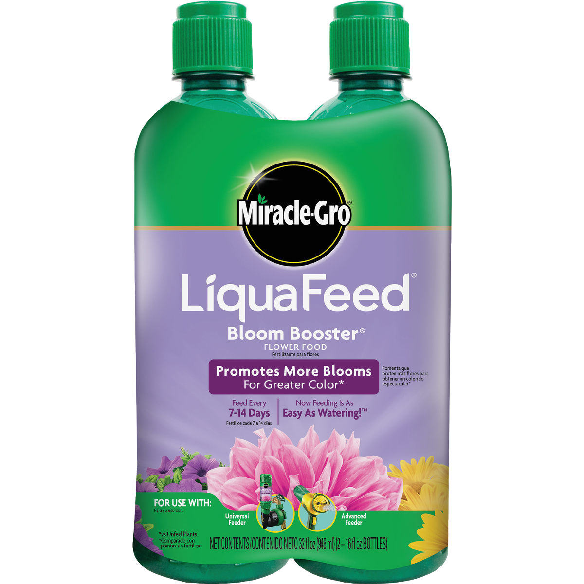 Miracle-Gro LiquaFeed Bloom Booster 16 Oz. Liquid Flower Food (2-Pack) Image 1