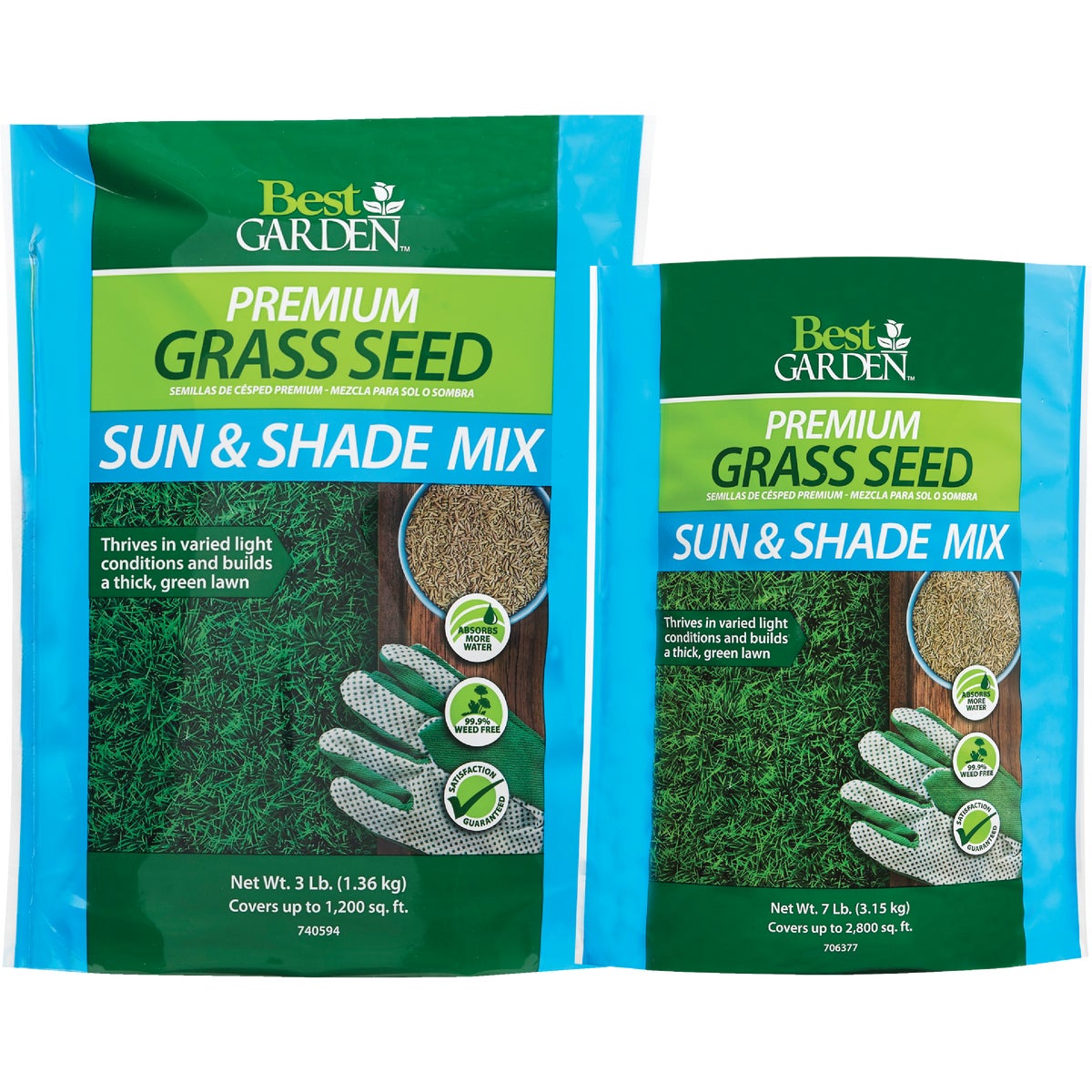 Best Garden 3 Lb. 750 Sq. Ft. Coverage Sun & Shade Grass Seed Image 2