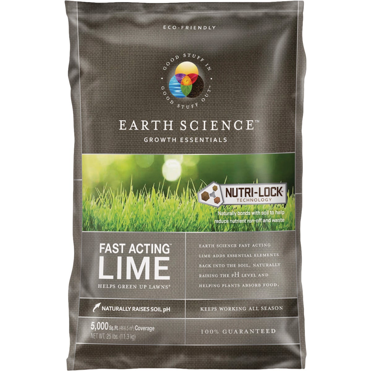 Earth Science Growth Essential Fast Acting 25 Lb. 5000 Sq. Ft. Coverage Lawn Lime