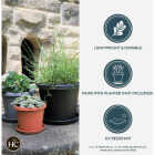 HC Companies 10 In. Black Classic Saucer Image 3