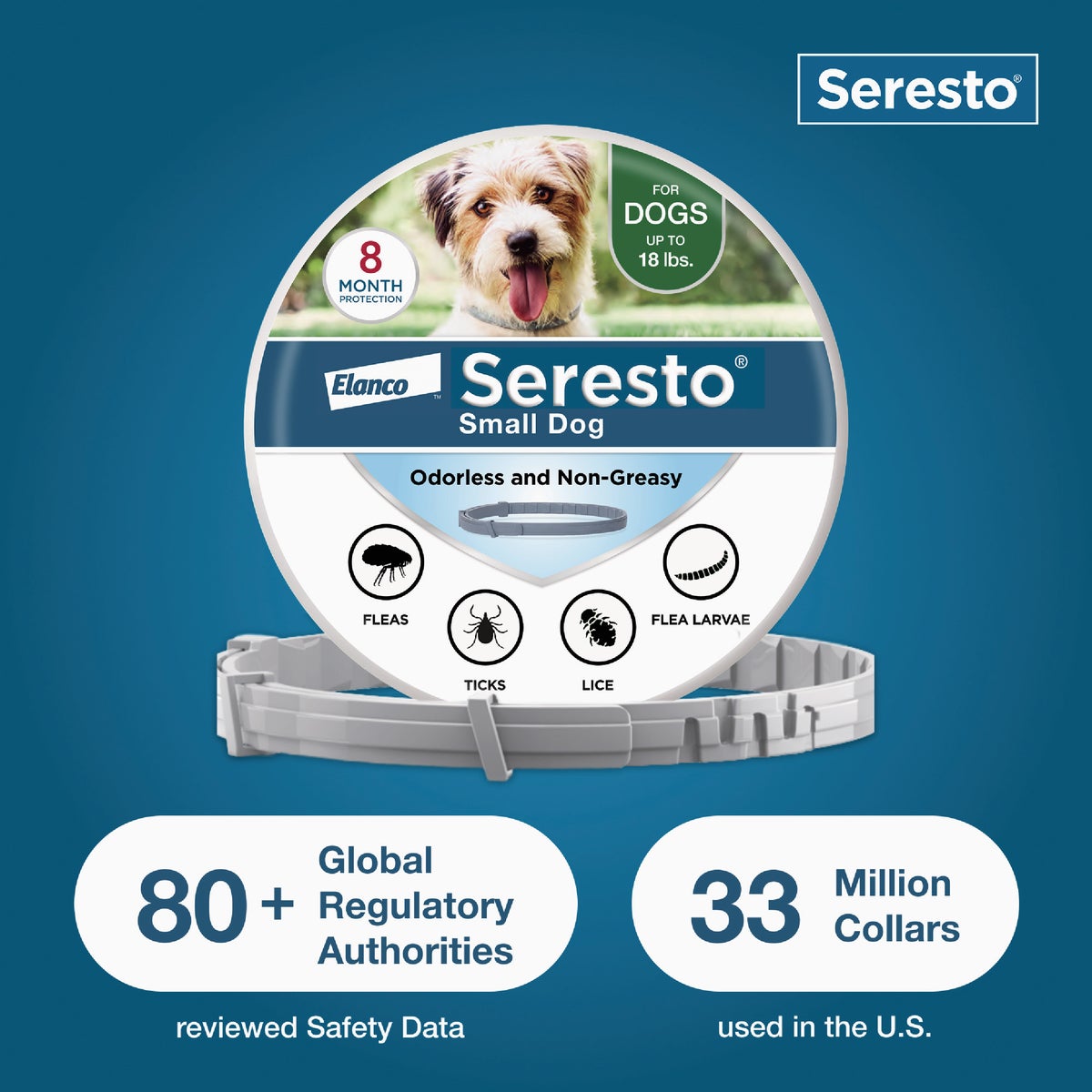 Seresto 8 Month Flea & Tick Collar for Dogs Up to 18 Lb. Image 5