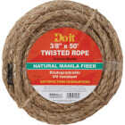 Do it Best 3/8 In. x 50 Ft. Natural Twisted Manila Fiber Packaged Rope Image 1