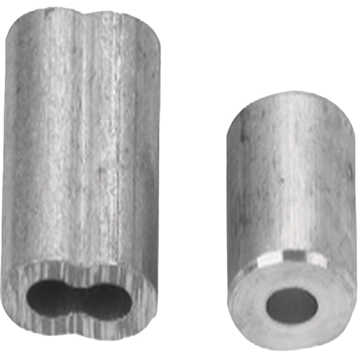Campbell 1/4 In. Aluminum Cable Ferrule & Stop Set (2-Piece)