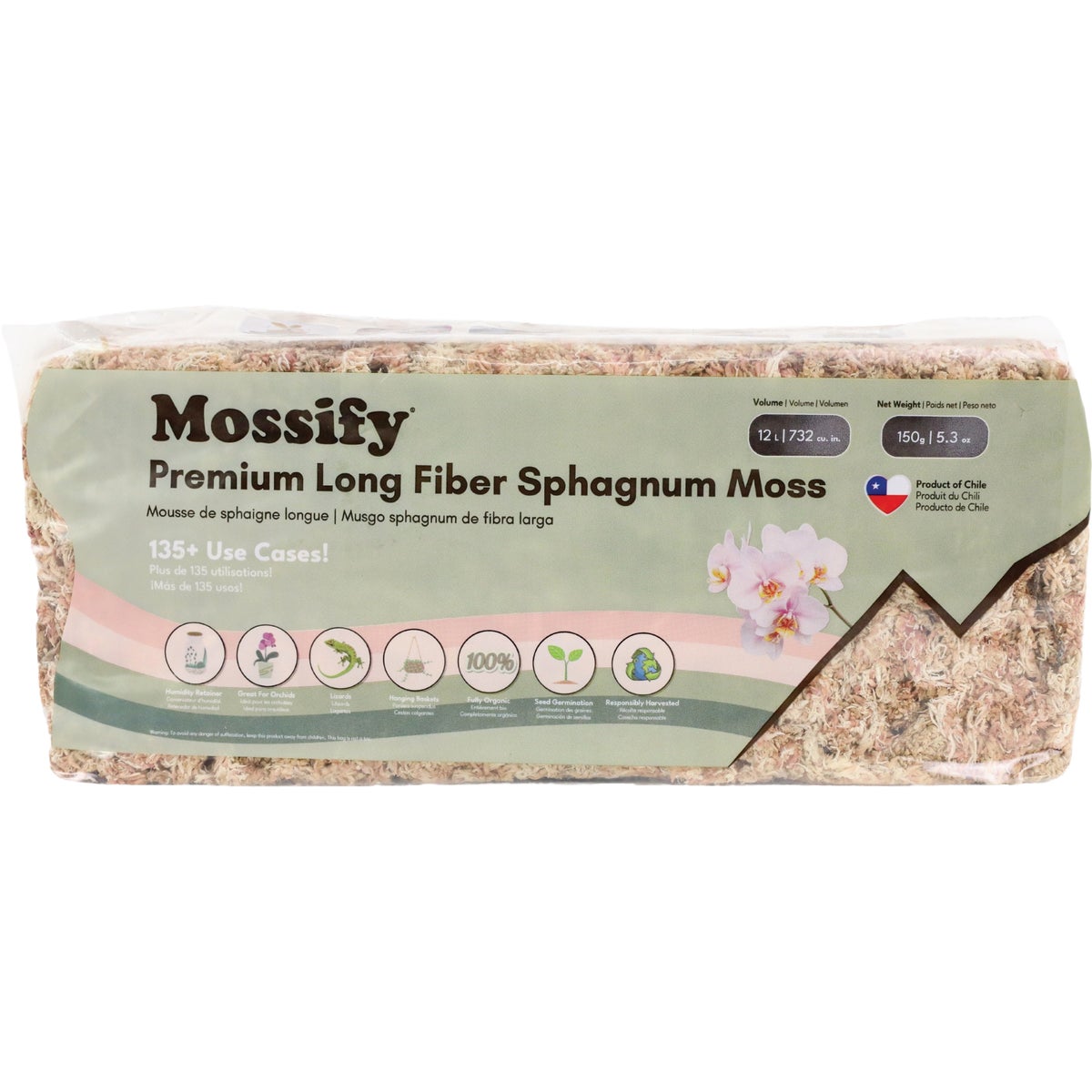 Mossify 5.3 Oz. Premium Natural Sphagnum Moss Image 3