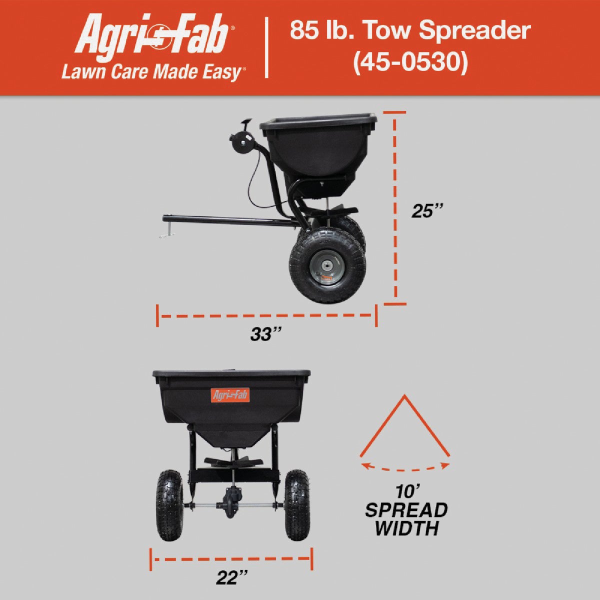 Agri-Fab 85 Lb. Tow Broadcast Spreader Image 7