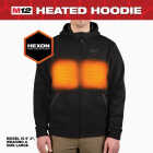 Milwaukee M12 Men's 2X Black Full-Zip Heated Hoodie Image 3