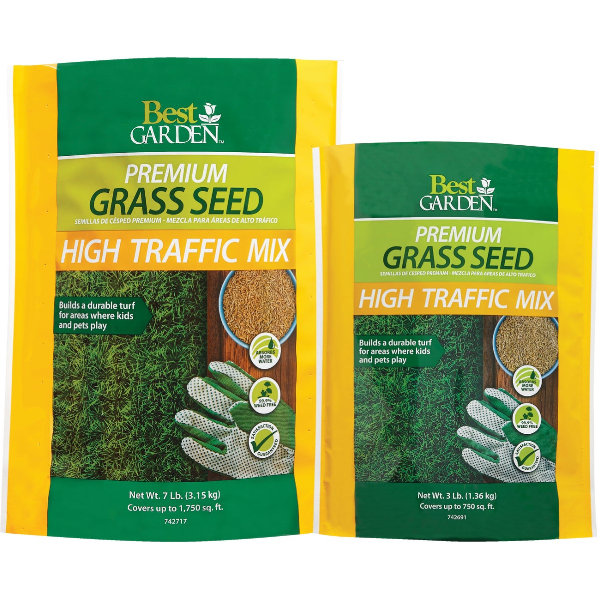 Best Garden 7 Lb. 3000 Sq. Ft. Coverage High Traffic Grass Seed Image 2