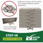 Master Mark Step-In 1.5 In. x 10 Ft. Brick Gray Plastic Landscape Edging Image 5