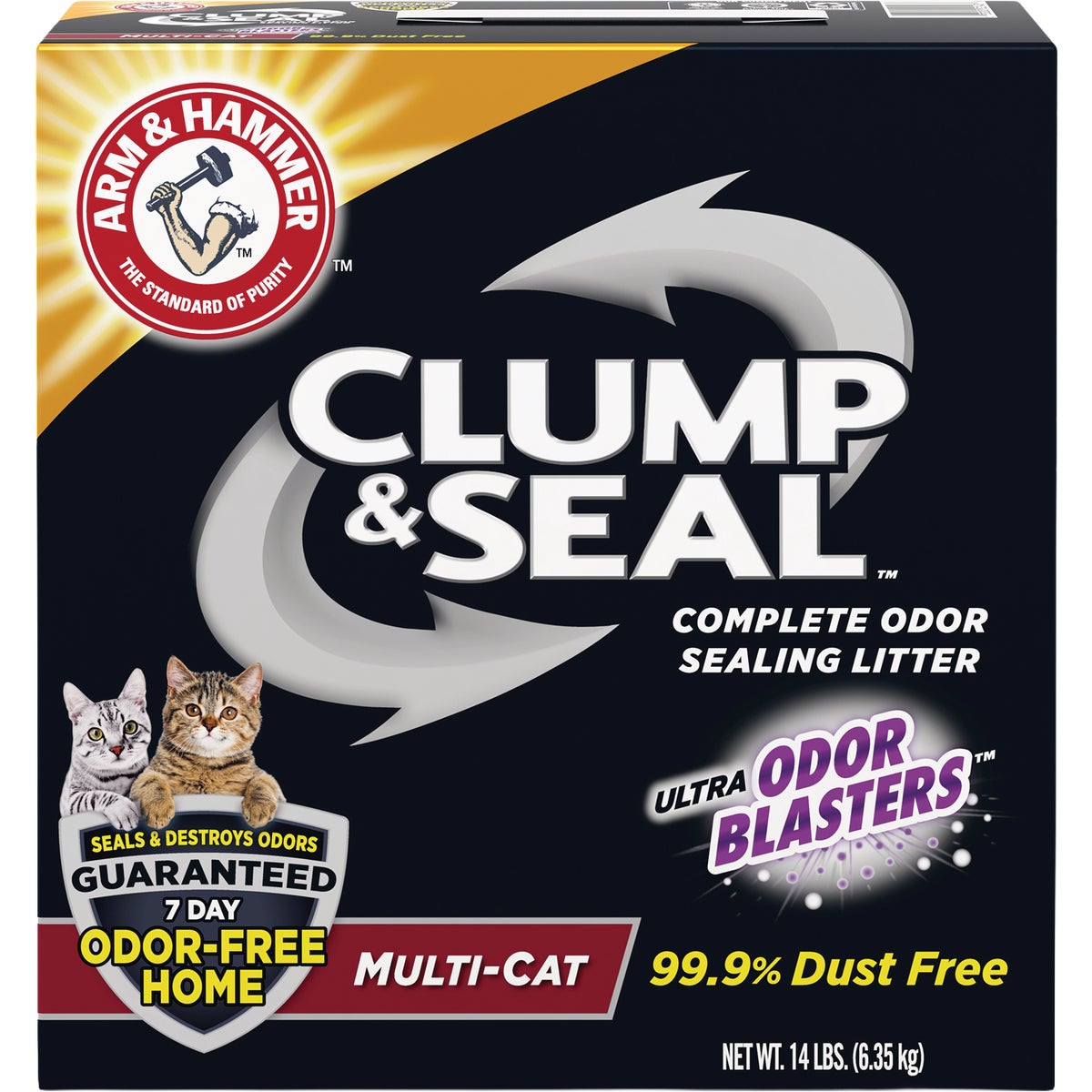 Arm & Hammer Clump & Seal with Odor Blasters 14 Lb. Multi-Cat Sealing Litter Image 1