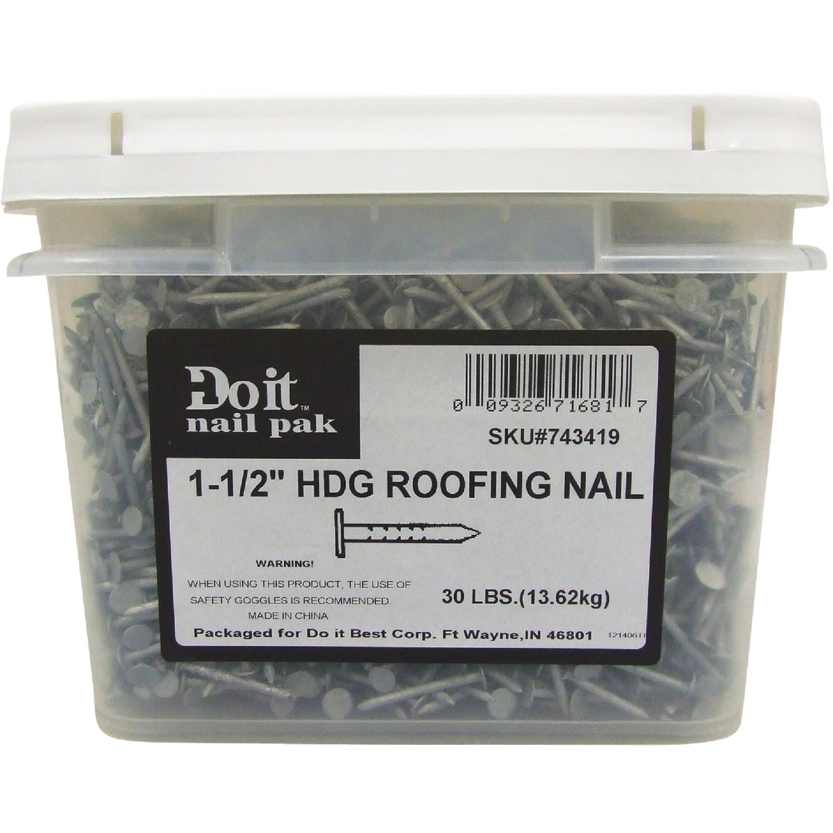Do it Best 1-1/2 In. 11 ga Hot Galvanized Roofing Nails (5400-Count, 30 Lb.) Image 2