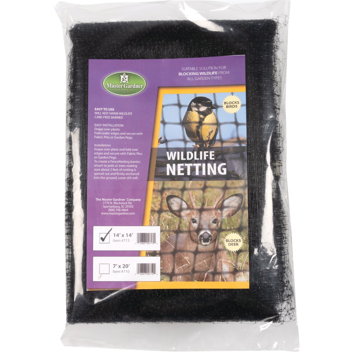 Master Gardner 14 Ft. x 14 Ft. Wildlife Netting