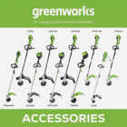 Greenworks 8" Straight Shaft Edger Head Attachment Image 5